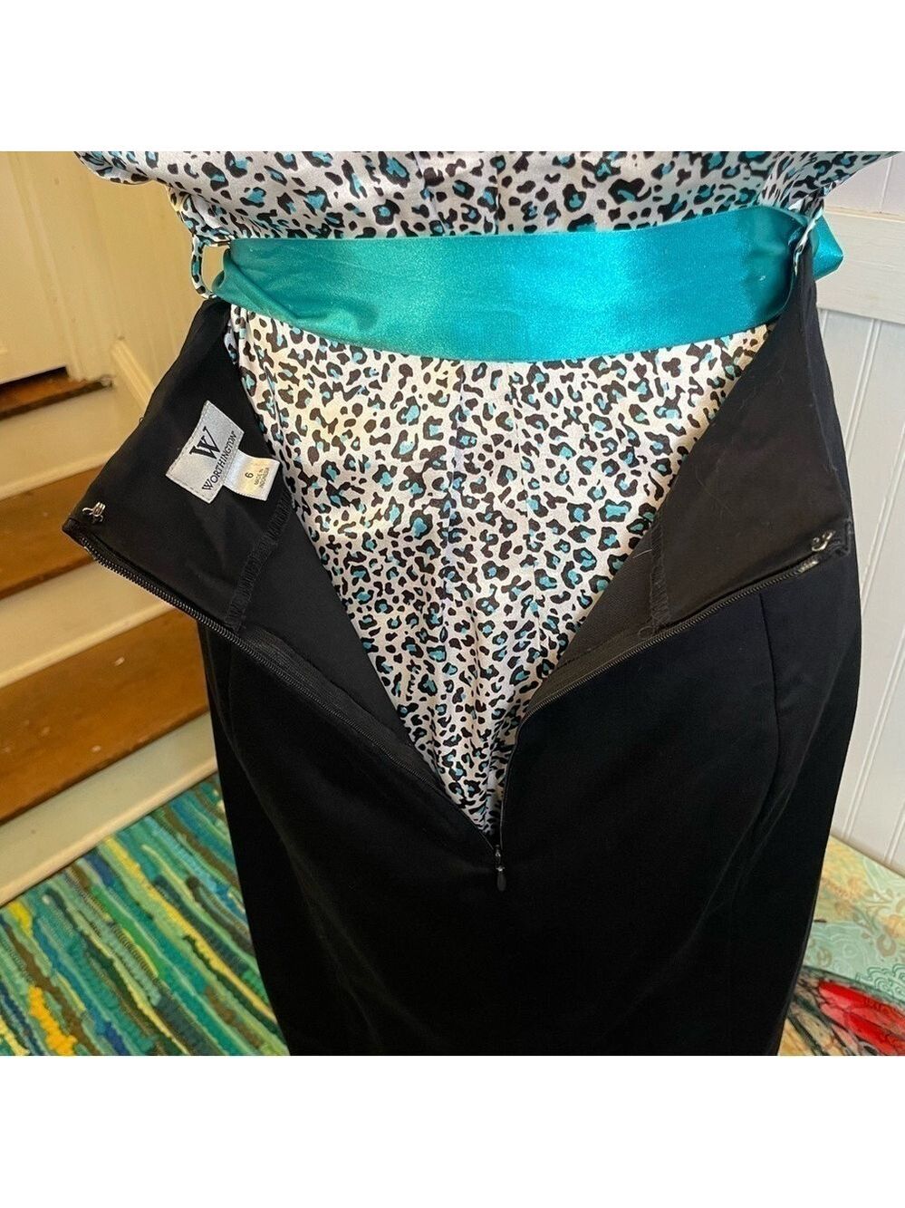 Worthington pencil skirt with back kick pleats 6 - Picture 7 of 12